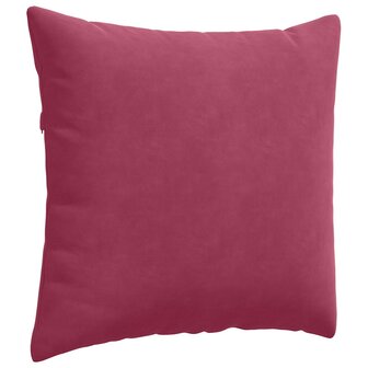 Sofa Kussens 2 stuks Wijnrood 45 x 45 cm Cordstof 5