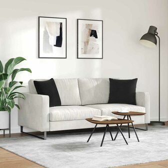 Sofa Kussens 2 stuks Zwart 45 x 45 cm Cordstof 4