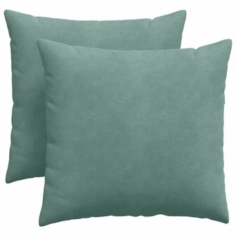 Sofa Kussens 2 stuks Zeegroen 45 x 45 cm Cordstof 2