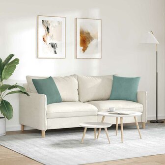 Sofa Kussens 2 stuks Zeegroen 45 x 45 cm Cordstof 4
