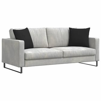 Sofa Kussens 2 stuks Zwart 45 x 45 cm Stof 3