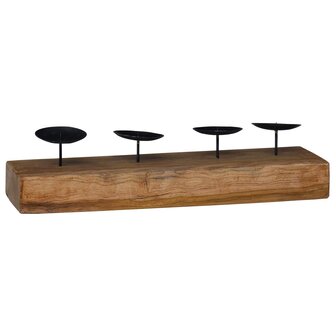 Kaarsenhouder Naturel 50 x 15 x 10 cm Massief teakhout 2