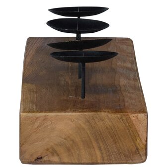 Kaarsenhouder Naturel 50 x 15 x 10 cm Massief teakhout 6