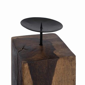 Kaarsenhouder 3 pcs Naturel Massief gerecycled hout 8