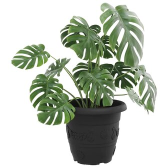 Ronde Bloempot 6 pcs Zwart &Oslash; 26 x 21.5 cm Kunststof 3