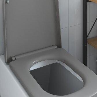 Toiletzitting Grijs 47,5 x 35 x 3,6 cm Duroplast 4