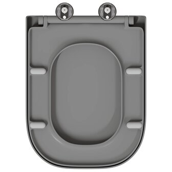 Toiletzitting Grijs 47,5 x 35 x 3,6 cm Duroplast 8