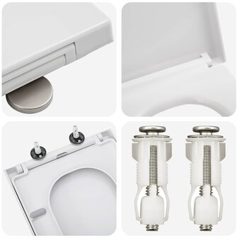 Toiletzitting Wit 47,5 x 35 x 3,6 cm Duroplast 7