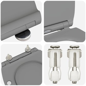 Toiletzitting Grijs 47 x 37,5 x 3,8 cm Duroplast 7