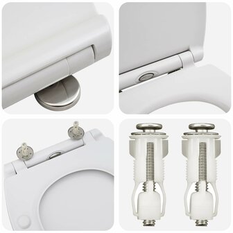 Toiletzitting Wit 47 x 37,5 x 3,8 cm Duroplast 7