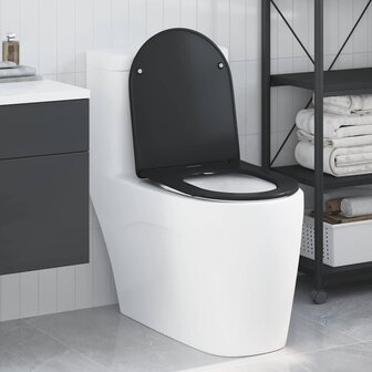 Toiletzitting Zwart 47 x 36 x 3,4 cm Duroplast 1