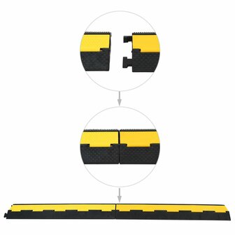 Kabelbeschermer drempels 2 st 2 tunnels 101,5 cm rubber 4
