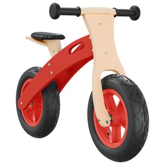 Loopfiets voor kinderen met luchtbanden rood 2