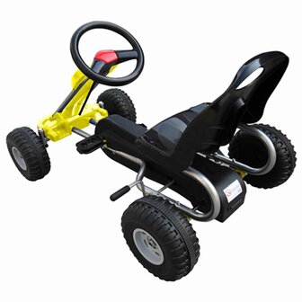 Skelter met pedalen geel 3