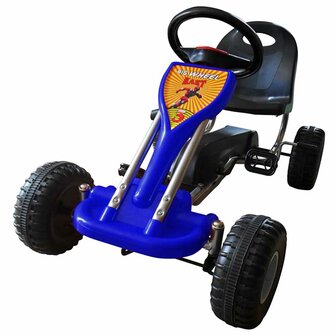 Skelter met pedalen blauw 1