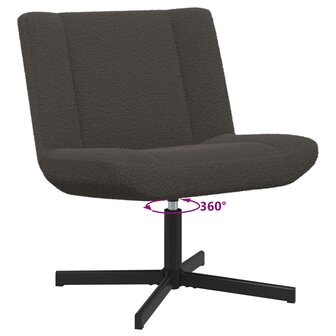 Draaistoel Donkergrijs 63 x 75 x 76 cm Schapenvacht 5