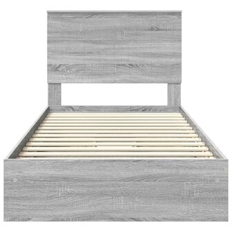 Opslag bed met lade Grijs Sonoma 100 x 200 cm Bewerkt hout 8