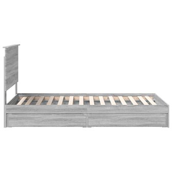 Opslag bed met lade Grijs Sonoma 100 x 200 cm Bewerkt hout 9