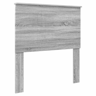 Opslag bed met hoofdeinde Grijs Sonoma 90 x 190 cm Bewerkt hout 7
