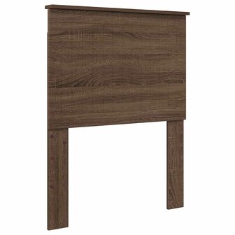 Opslag bed met hoofdeinde Bruin Eiken 75 x 190 cm Bewerkt hout 7