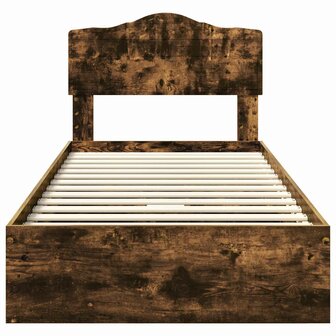 Opslag bed met lade Gerookt eiken 70 x 190 cm Bewerkt hout 8
