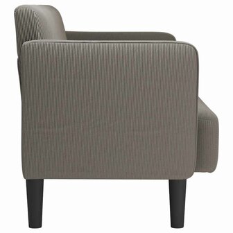 Loveseat bank 109 cm corduroy stof lichtgrijs 4