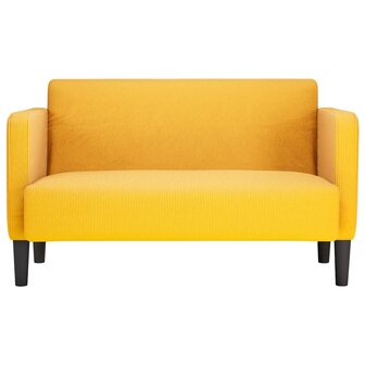 Loveseat bank 109 cm corduroy stof lichtgeel 3