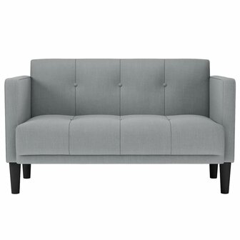 Loveseat Bank Lichtgrijs 111 cm Stof 3