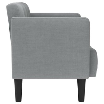 Loveseat Bank Lichtgrijs 111 cm Stof 4