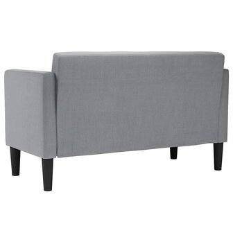 Loveseat Bank Lichtgrijs 111 cm Stof 5