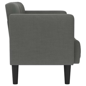Loveseat Bank Donkergrijs 111 cm Stof 4