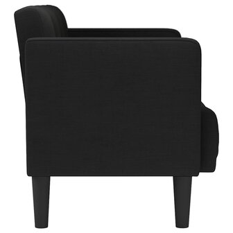 Loveseat Bank Zwart 111 cm Stof 4