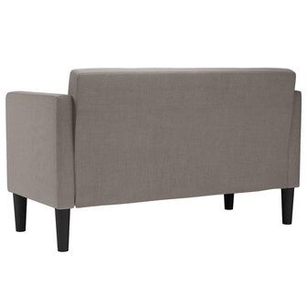 Loveseat Bank Taupe 111 cm Stof 5