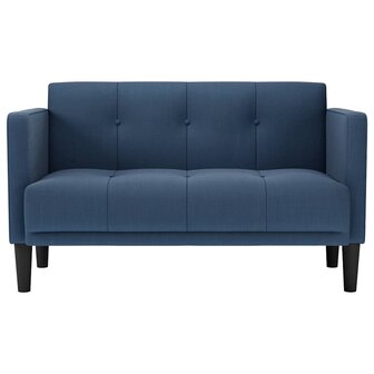 Loveseat bank blauw 111 cm stof 3