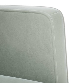 Loveseat bank lichtgrijs 111 cm fluweel 6