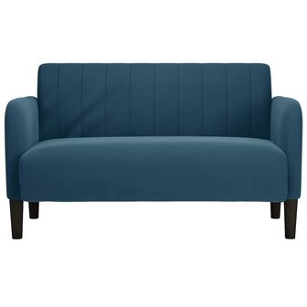 Loveseat bank 109 cm fluweel blauw 3