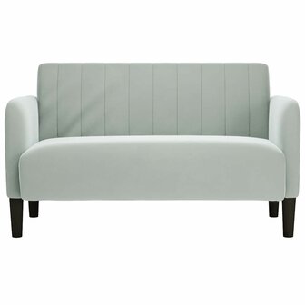 Loveseat bank 109 cm fluweel lichtgrijs 3