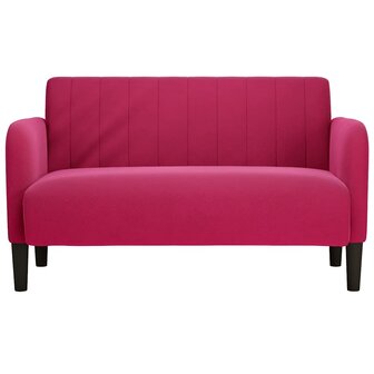 Loveseat bank 109 cm fluweel wijnrood 3