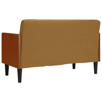Loveseat bank met bolsters bruin 110 cm fluweel 5