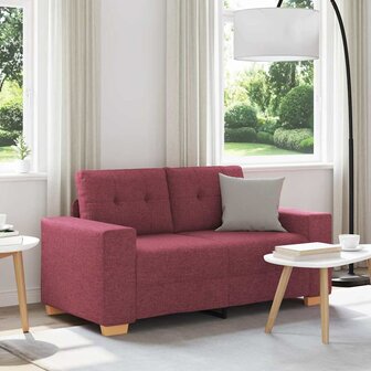 Loveseat Bank Wijnrood 160x77x82 cm Stof 1