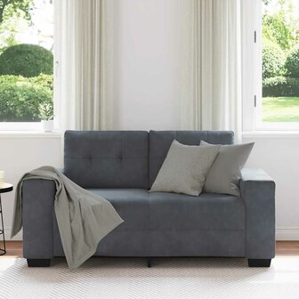 Loveseat bank 160x77x82 cm fluweel donkergrijs 3