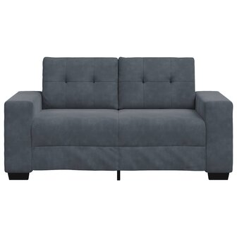 Loveseat bank 160x77x82 cm fluweel donkergrijs 4
