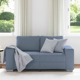 Loveseat Sofa Blauw 160x77x82 cm Corduroy Stof 3