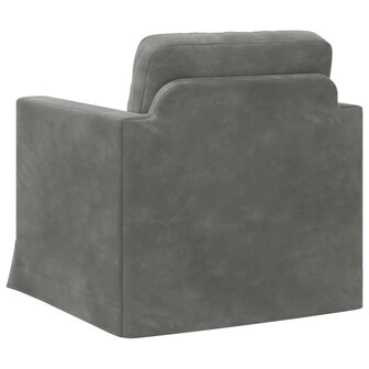 Bank Donkergrijs 78 x 78 x 80 cm Fluweel 6