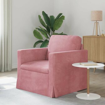 Bank Roze 78 x 78 x 80 cm Fluweel 1