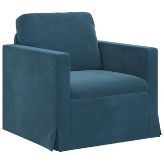 Bank Blauw 78 x 78 x 80 cm Fluweel 2