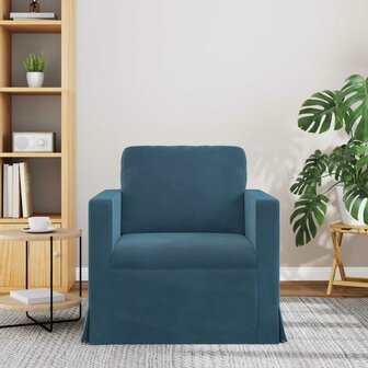 Bank Blauw 78 x 78 x 80 cm Fluweel 3