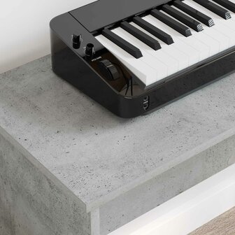 Keyboardstand Beton Grijs 120 x 32 x 64 cm Bewerkt hout 4