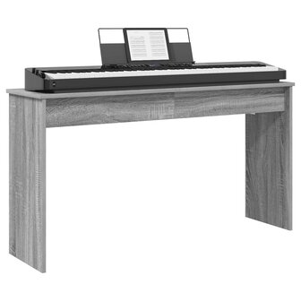 Keyboardstand Grijs Sonoma 120 x 32 x 64 cm Bewerkt hout 3