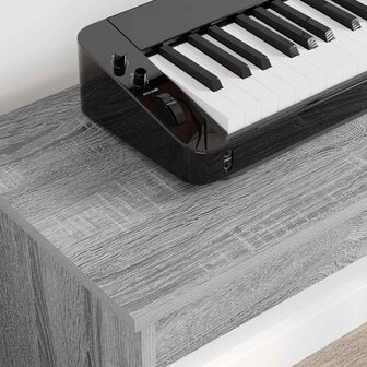 Keyboardstand Grijs Sonoma 120 x 32 x 64 cm Bewerkt hout 4